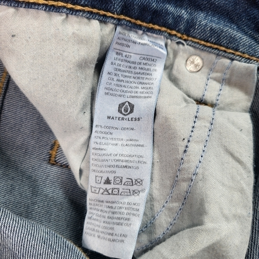 ❤️ Levi’s Cropped Heritage Plus Size Blue Jeans. Straight Loose Fit. 26W - Picture 10 of 12